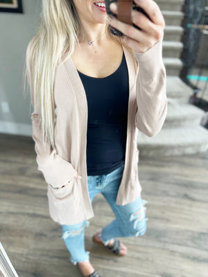 The Other Side Cardigan in Dusty Blush