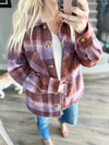 Good Behavior Shacket in Berry