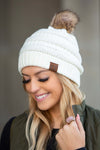 More Than A Feeling CC Classic Fur Pom Beanie (Multiple Colors)
