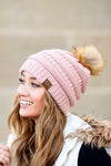 More Than A Feeling CC Classic Fur Pom Beanie (Multiple Colors)