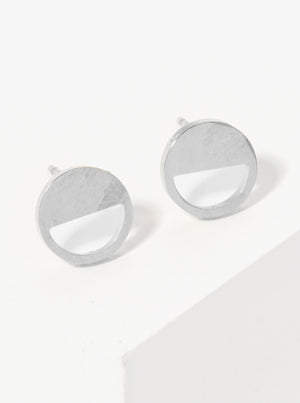 Absolutely Stainless Steel Semi-Circle Stud Earrings