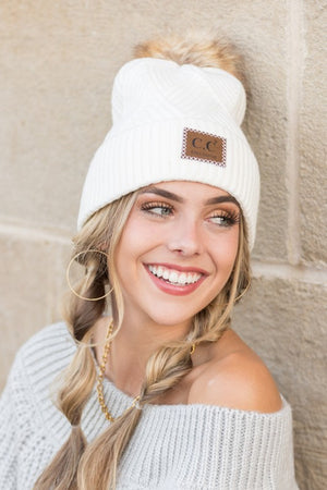 Better Off Alone Luxe Criss Cross CC Beanie (Multiple Colors)