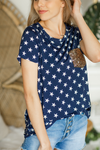 Worries Stay Small Star Top with Sequin Pocket