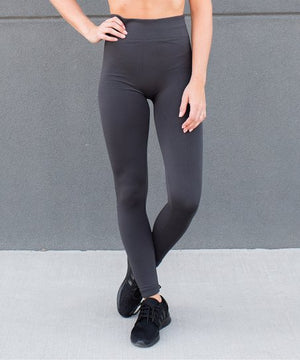 Fur Lined Leggings - Charcoal